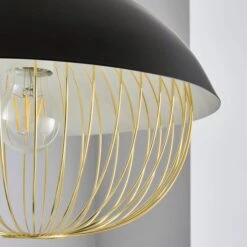 Dunelm Emzo Black Ceiling Fitting 35cm -Home Lighting 30755731 alt02