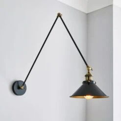 Dunelm Logan Grey Arm Ceiling And Wall Light