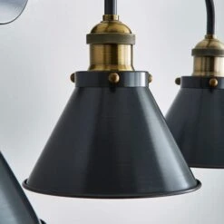 Dunelm Logan Grey 3 Light Wall Light -Home Lighting 30755760 alt02