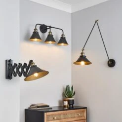 Dunelm Logan Grey 3 Light Wall Light -Home Lighting 30755760 alt06