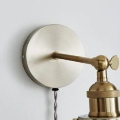 Dunelm Logan Glass Plug In Easy Fit Wall Light -Home Lighting 30755761 alt03