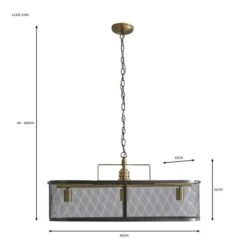 Dunelm Kalix 3 Light Diner Ceiling Fitting -Home Lighting 30755771 alt07