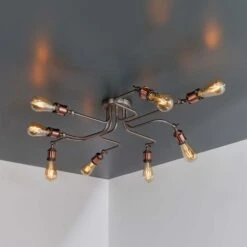 Vogue Lighting Vogue Eastville 8 Light Semi Flush Ceiling Fitting -Home Lighting 30755848 alt02