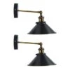 Dunelm Logan Grey Industrial Wall Light Twin Pack