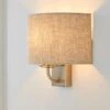 Dunelm Preston Ivory Shaded Wall Light Twin Pack