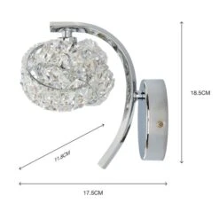 Dunelm Cecilie Glass Wall Light Twin Pack -Home Lighting 30762442 alt05