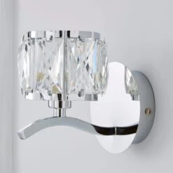 Dunelm Kleio Glass Chrome Wall Light Twin Pack 8 Dunelm Kleio Glass Chrome Wall Light Twin Pack -Home Lighting 30762443 alt02