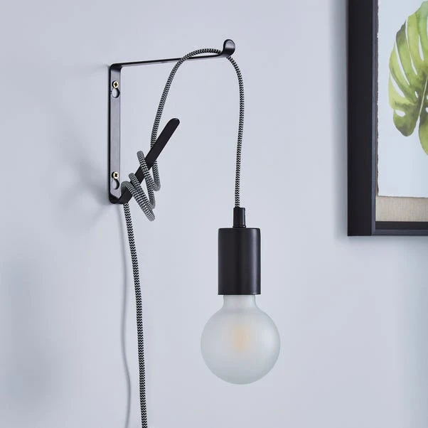 Dunelm Bradford Plug In Flex Set Twin Pack Matt Black 3 Dunelm Bradford Plug In Flex Set Twin Pack Matt Black - Image 3