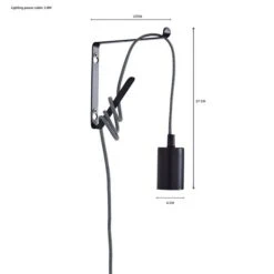 Dunelm Bradford Plug In Flex Set Twin Pack Matt Black 11 Dunelm Bradford Plug In Flex Set Twin Pack Matt Black -Home Lighting 30762451 alt05