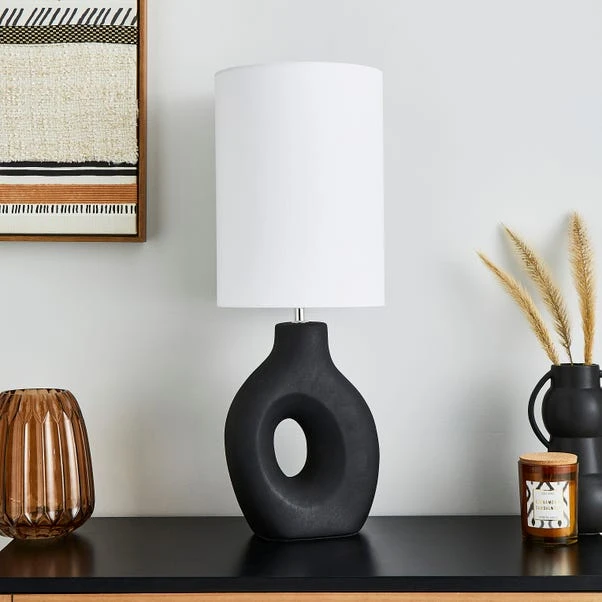 Dunelm Dinah Sculptural Black Table Lamp 2 Dunelm Dinah Sculptural Black Table Lamp - Image 2