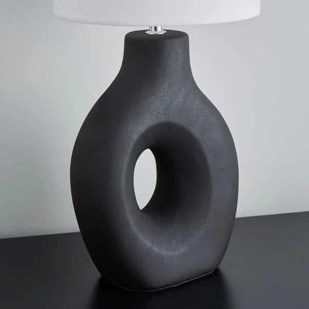 Dunelm Dinah Sculptural Black Table Lamp 3 Dunelm Dinah Sculptural Black Table Lamp - Image 3