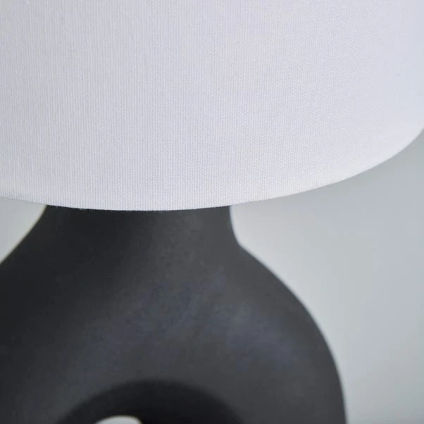 Dunelm Dinah Sculptural Black Table Lamp 4 Dunelm Dinah Sculptural Black Table Lamp - Image 4