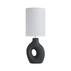 Dunelm Dinah Sculptural Black Table Lamp 9 Dunelm Dinah Sculptural Black Table Lamp -Home Lighting 30763290 alt05