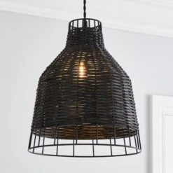 Dunelm Lowa Easy Fit Pendant Black