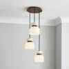 Dunelm Tien Walnut 3 Light Cluster Ceiling Fitting