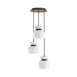 Dunelm Tien Walnut 3 Light Cluster Ceiling Fitting -Home Lighting 30766177 alt05