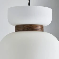 Dunelm Tien Walnut Easyfit Pendant 7 Dunelm Tien Walnut Easyfit Pendant -Home Lighting 30766178 alt02