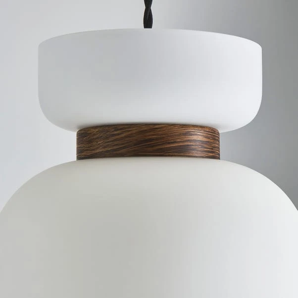 Dunelm Tien Walnut Easyfit Pendant 3 Dunelm Tien Walnut Easyfit Pendant - Image 3
