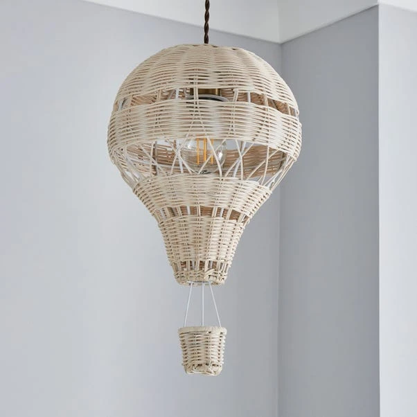 Dunelm Hot Air Balloon Rattan Easy Fit Pendant 2 Dunelm Hot Air Balloon Rattan Easy Fit Pendant - Image 2
