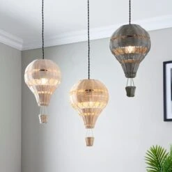 Dunelm Hot Air Balloon Rattan Easy Fit Pendant 9 Dunelm Hot Air Balloon Rattan Easy Fit Pendant -Home Lighting 30766260 alt04