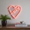 Dunelm Love Heart Neon Sign