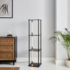 Dunelm Franklin Replaceable Integrated LED Shelved Floor Lamp -Home Lighting 30768624 alt06