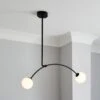 Dunelm Gigi 2 Light Ceiling Fitting Black