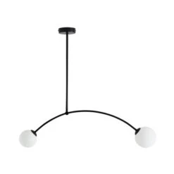 Dunelm Gigi 2 Light Ceiling Fitting Black -Home Lighting 30768635 alt05