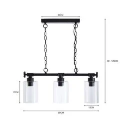 Dunelm Bates 3 Light Ceiling Fitting Industrial 11 Dunelm Bates 3 Light Ceiling Fitting Industrial -Home Lighting 30768638 alt07