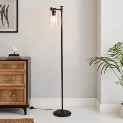 Dunelm Bates 1 Light Industrial Floor Lamp
