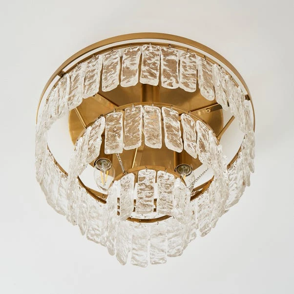 Dunelm Mankai Textured Glass Flush Ceiling Fitting 4 Dunelm Mankai Textured Glass Flush Ceiling Fitting - Image 4
