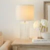 Dunelm Christine Ribbed Glass Table Lamp