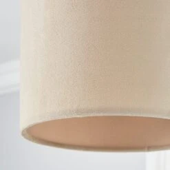 Dunelm Nesa 18cm Velvet Cylinder Shade -Home Lighting 30770046 alt02