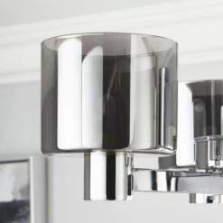 Dunelm Erin Ceiling 3 Light Smoked Ceiling Fitting 8 Dunelm Erin Ceiling 3 Light Smoked Ceiling Fitting -Home Lighting 30770082 alt02