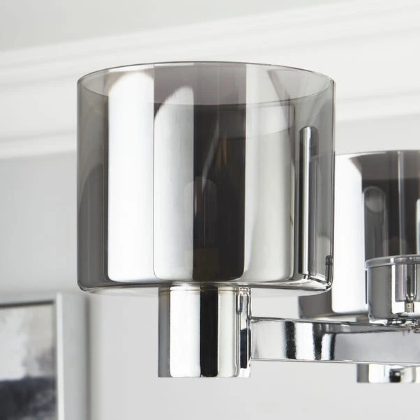 Dunelm Erin Ceiling 3 Light Smoked Ceiling Fitting 3 Dunelm Erin Ceiling 3 Light Smoked Ceiling Fitting - Image 3