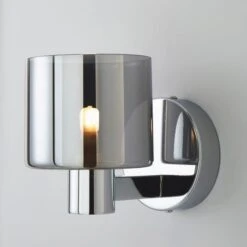 Dunelm Erin Smoked Wall Light