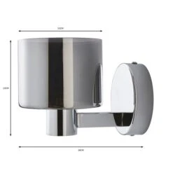 Dunelm Erin Smoked Wall Light -Home Lighting 30770083 alt07