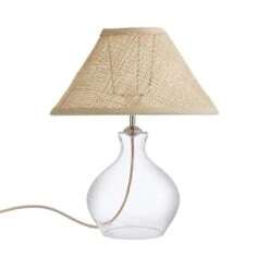 Dunelm Wescott Glass & Cane Table Lamp -Home Lighting 30771946 alt05
