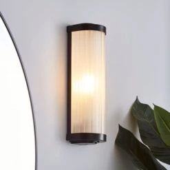 Dunelm Ripon Bathroom Wall Light Matt Black