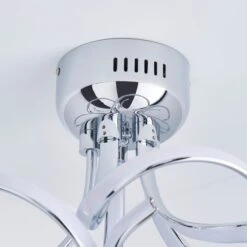 Dunelm Cortez 5 Light Integrated LED Swirl Semi-Flush Ceiling Fitting -Home Lighting 30781655 alt03