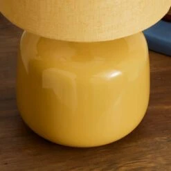 Dunelm Oslo Ochre Ceramic Table Lamp -Home Lighting 30783574 alt02