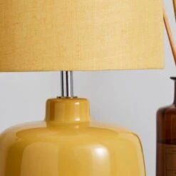 Dunelm Oslo Ochre Ceramic Table Lamp -Home Lighting 30783574 alt03