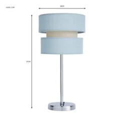 Dunelm Frea Duck Egg Table Lamp -Home Lighting 30784189 alt05