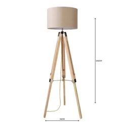 Dunelm Trio Tripod Light Wood Floor Lamp -Home Lighting 30787668 alt04
