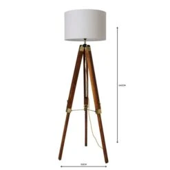 Dunelm Trio Tripod Natural Floor Lamp -Home Lighting 30787669 alt04