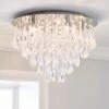 Dunelm Valencia 5 Light Jewel Chrome Flush Ceiling Fitting