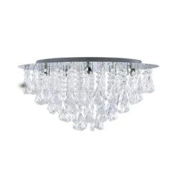 Dunelm Valencia 5 Light Jewel Chrome Flush Ceiling Fitting -Home Lighting 30788353 alt05