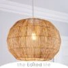 The Edited Life Wicker Woven Easy Fit Pendant Natural