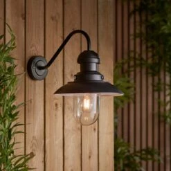 Vogue Lighting Vogue Preston Outdoor Wall Light Curved Matt Black