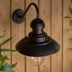 Vogue Lighting Vogue Preston Outdoor Wall Light Curved Matt Black -Home Lighting 30789761 alt04